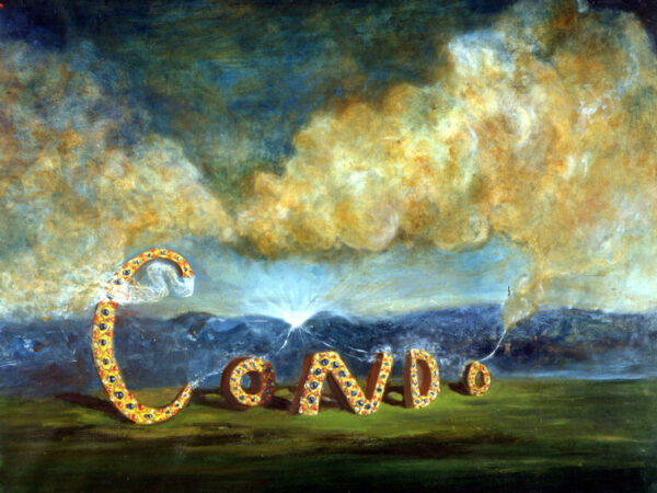 George Condo The Cloud maker, 1984, oil on canvas, cm 66.04x81.28 in 26x32 @ George Condo