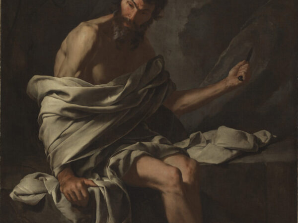 Bernardo Cavallino (1616 ‑ 1656?) Saint Bartholomew, about 1640-1645, Oil on canvas, H x W: 176 x 125.5 cm. The National Gallery, London. Bought with the support of the American Friends of the National Gallery, 2023. Photo © The National Gallery, London