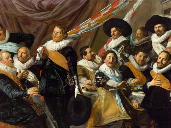 Frans Hals Banquet of the Officers of the St George Civic Guard, 1627, Oil on canvas, 179 × 257.5 cm © Frans Hals Museum, Haarlem