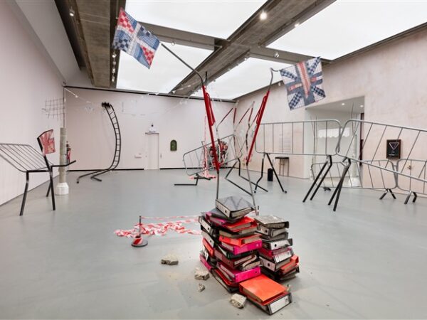 Installation view of Jesse Darling at Towner Eastbourne, 2023. Photograph: Angus Mill