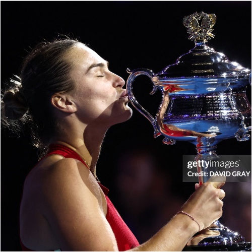 Aryna Sabalenka, Final, Australian Open 2024, trophy, cover